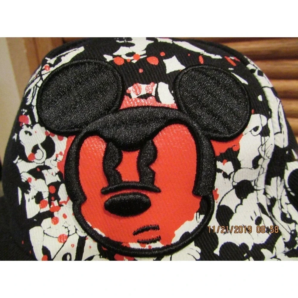 Disney Parks Mickey Mouse Red White Blk Youth Hat